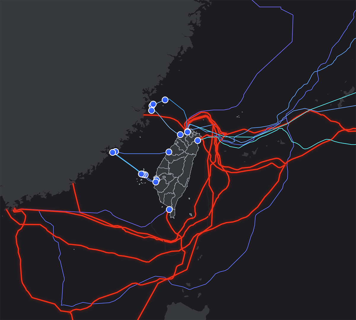 台灣海底電纜圖